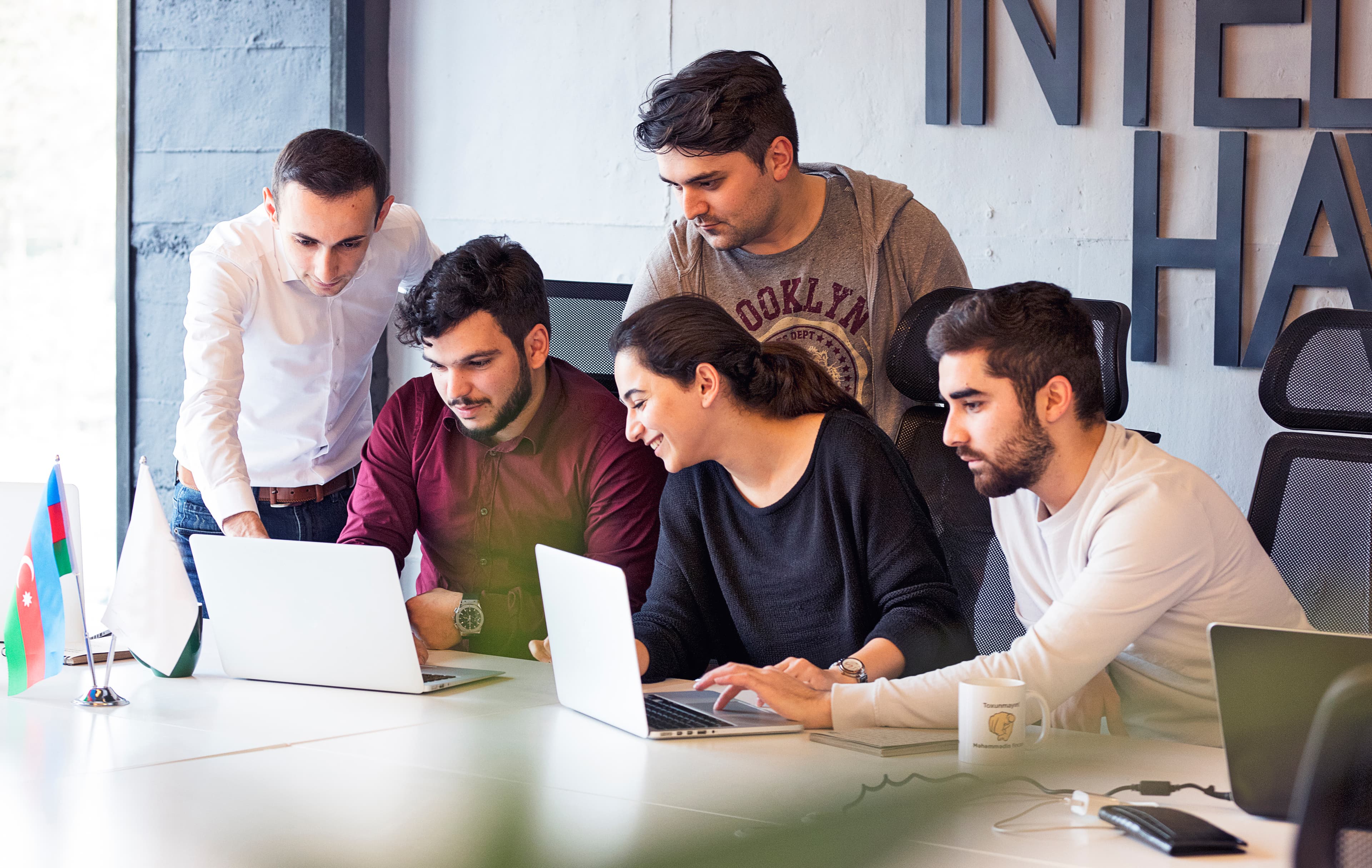 Throughout team working together